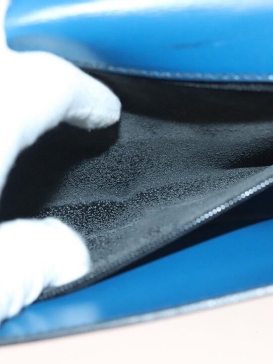 Authentic LOUIS VUITTON Epi Pochette Arche Shoulder Bag Blue M52575 LV - Picture 3 of 16